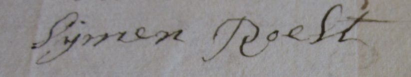 Handtekening Simon Roest 1795