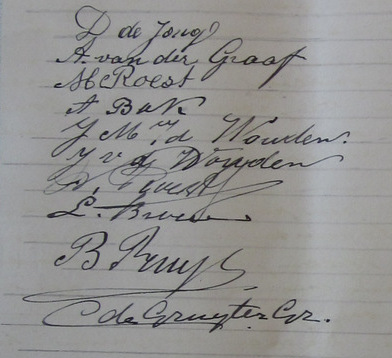 Handtekeningen bij de boedelbeschrijving, 1910