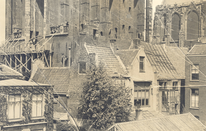 Bebouwing ten zuiden van de domtoren in 1922