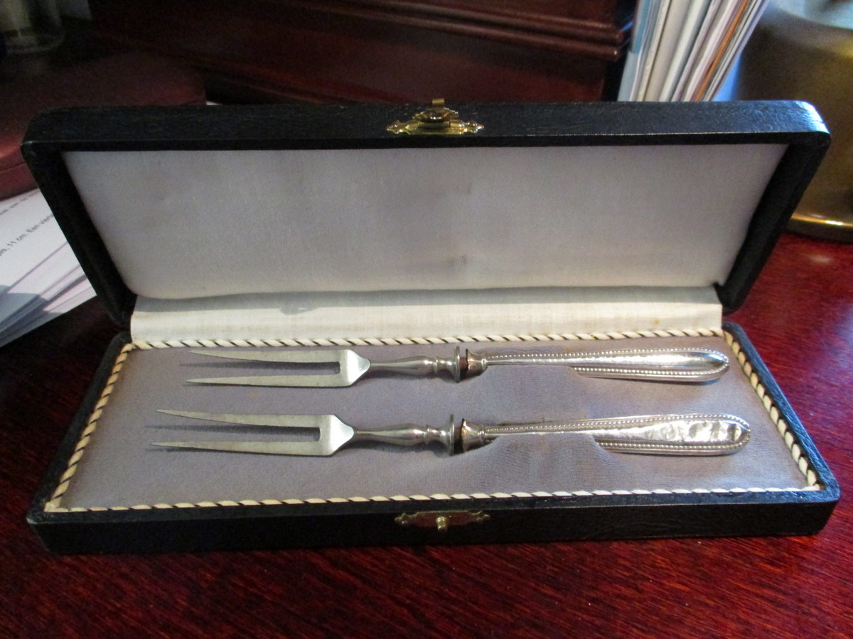 Zilveren vorkjes in doosje