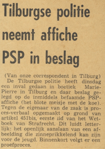 Tilburgse politie PSP poster
